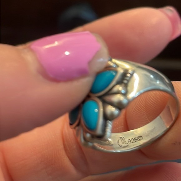 Silver turquoise ring - Picture 6 of 6